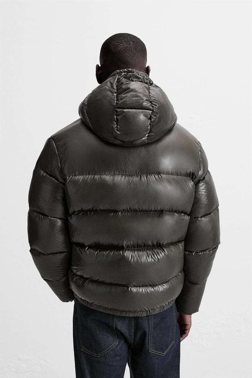 Pufferjas heren, gewatteerde winterjas met warme vulling en oversized pasvorm, in zwart of groen, maat XS tot 2XL | Covesville