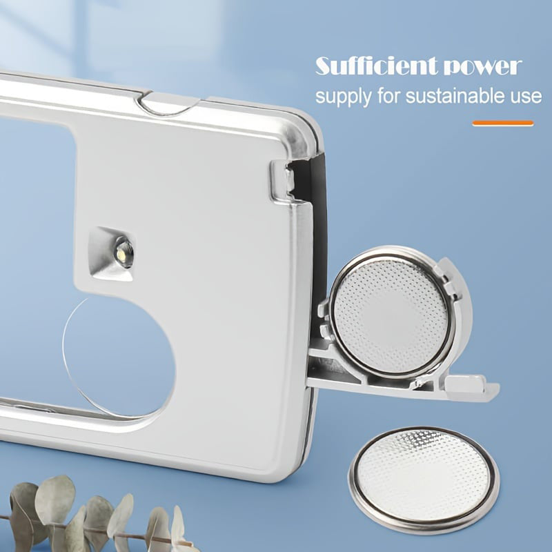 Loep met LED verlichting en 3x en 6x vergroting, leesloep in zakformaat met batterijen en etui, voor lezen en hobby | Covesville