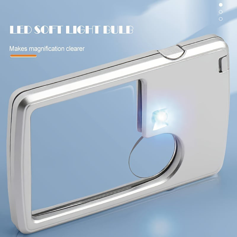 Loep met LED verlichting en 3x en 6x vergroting, leesloep in zakformaat met batterijen en etui, voor lezen en hobby | Covesville