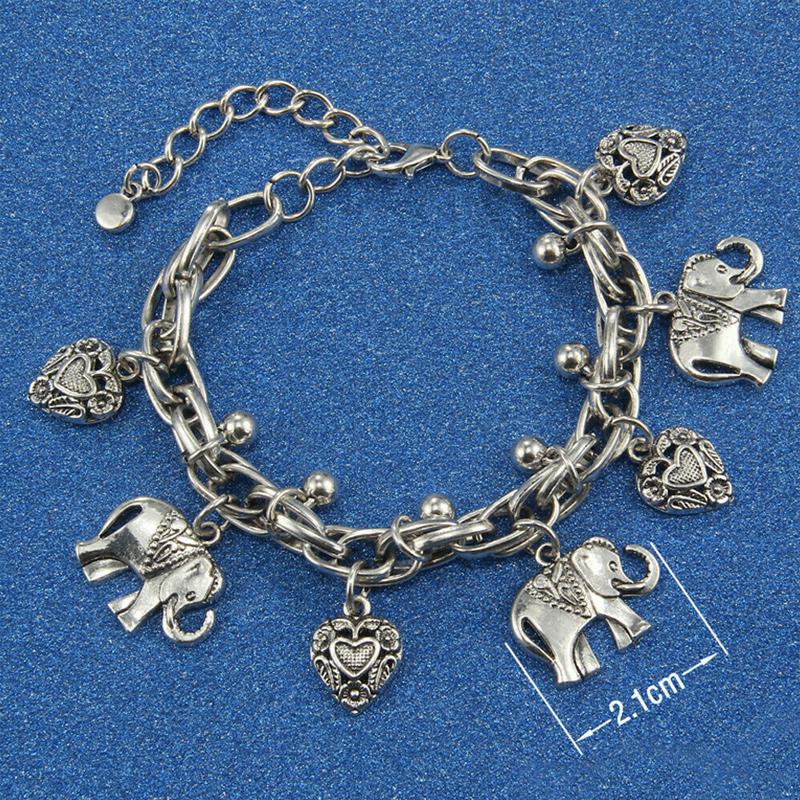 Enkelbandje met olifant, vintage enkelkettinkje in goud of zilver, verstelbaar tot 25 cm, cadeau voor haar | Covesville