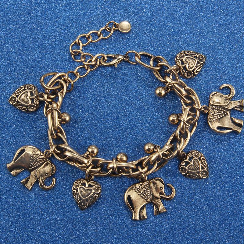 Enkelbandje met olifant, vintage enkelkettinkje in goud of zilver, verstelbaar tot 25 cm, cadeau voor haar | Covesville