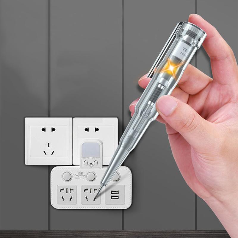 Spanningzoeker pen met sleufschroevendraaier voor 70 tot 250 volt, kabelbreuk zoeken en batterijtest, fasetester | Covesville