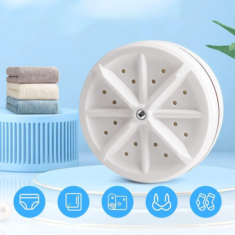 Mini wasmachine voor in de gootsteen of emmer, draagbare wasturbine met USB-voeding, zuignappen en automatische stop | Covesville