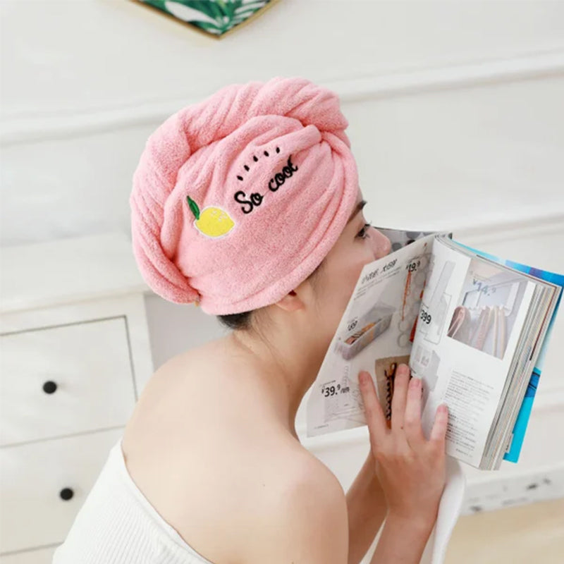 Haarhanddoek van microvezel, snel drogende haartulband met knoop en lus, 65 x 25 cm, voor na het douchen of baden | Covesville