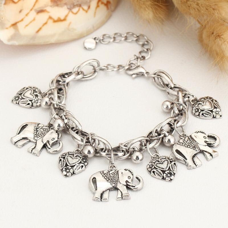 Enkelbandje met olifant, vintage enkelkettinkje in goud of zilver, verstelbaar tot 25 cm, cadeau voor haar | Covesville