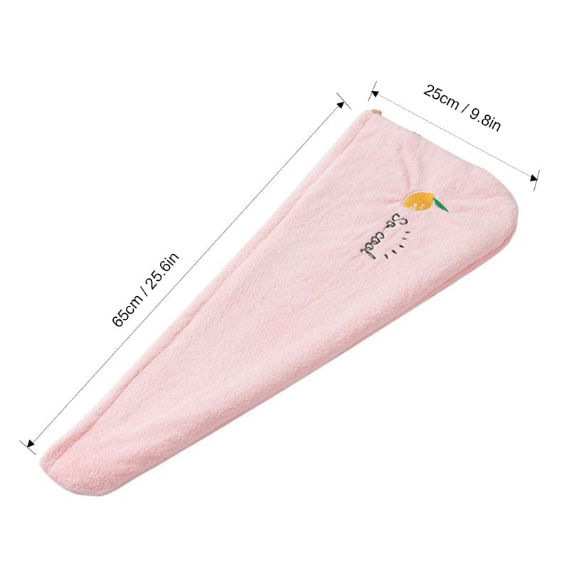Haarhanddoek van microvezel, snel drogende haartulband met knoop en lus, 65 x 25 cm, voor na het douchen of baden | Covesville