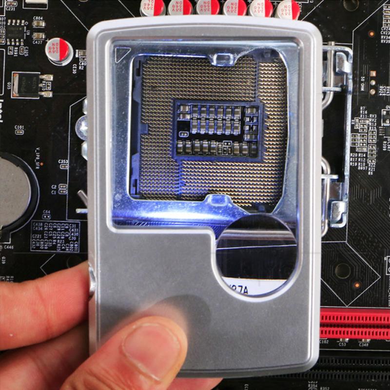 Loep met LED verlichting en 3x en 6x vergroting, leesloep in zakformaat met batterijen en etui, voor lezen en hobby | Covesville
