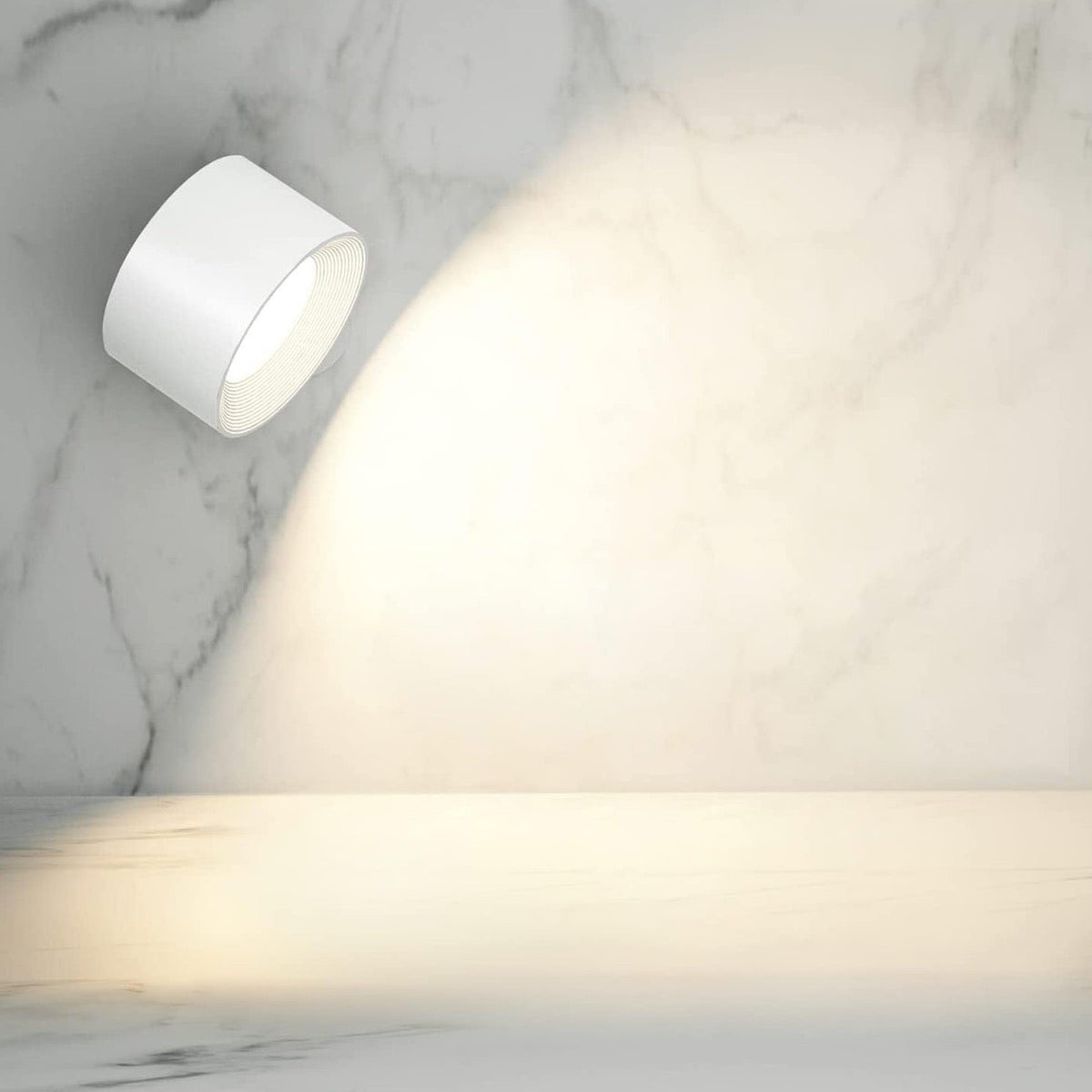 Draadloze wandlamp, oplaadbare wandlamp met draaibare lampkop, dimbaar in drie standen en magnetisch te bevestigen | Covesville