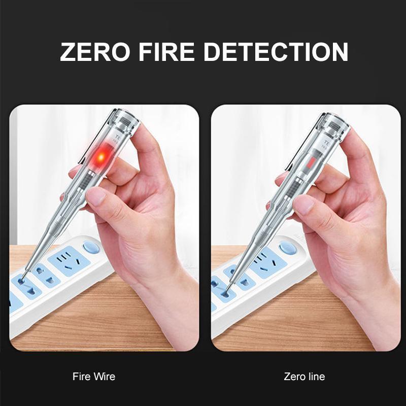 Spanningzoeker pen met sleufschroevendraaier voor 70 tot 250 volt, kabelbreuk zoeken en batterijtest, fasetester | Covesville