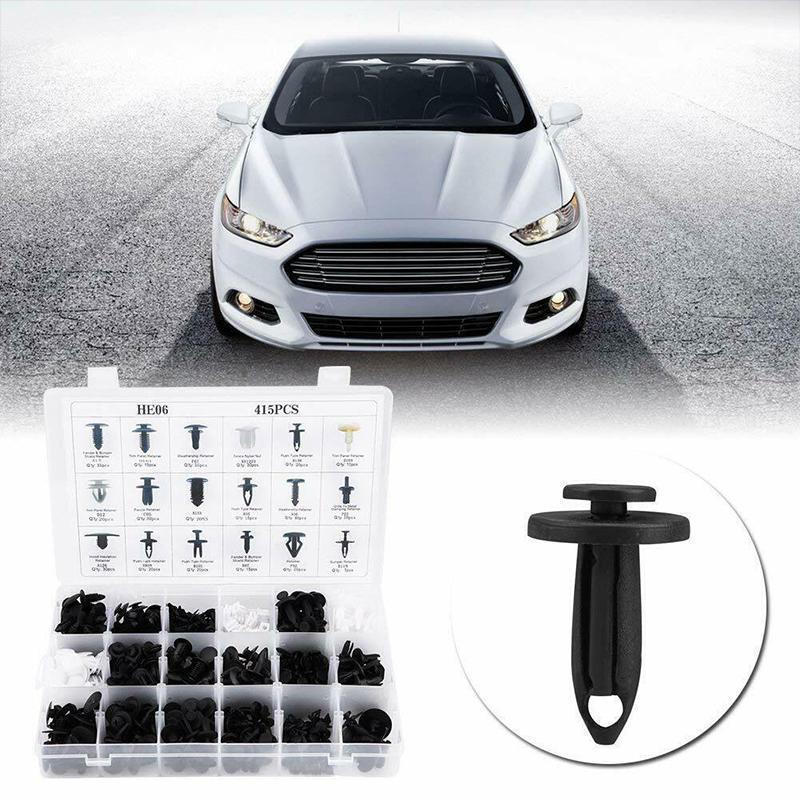 Bevestigingsclips voor auto, set met nylon klinknagels in 18 maten voor bumpers, zijskirts en deurpanelen | Covesville