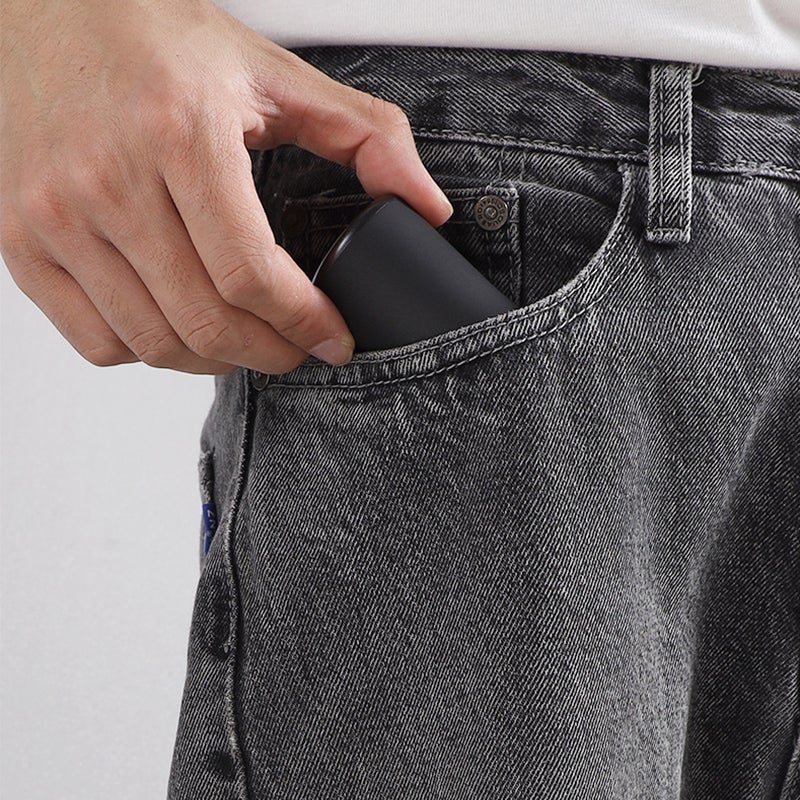 Mini scheerapparaat voor heren op zakformaat, oplaadbaar via USB-C met roestvrijstalen folie en afwasbare kop | Covesville
