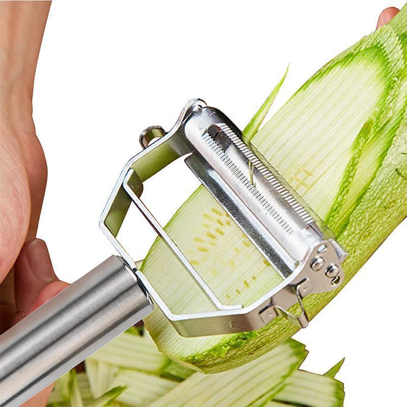 Multifunctionele dunschiller van roestvrij staal met dubbel mes om te schillen en julienne te snijden | Covesville