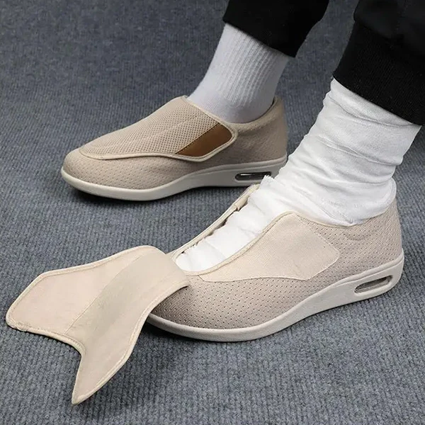 Extra brede schoenen met memory foam voetbed, verstelbare sluiting en ademend materiaal, ruime pasvorm, tot maat 53 | Covesville