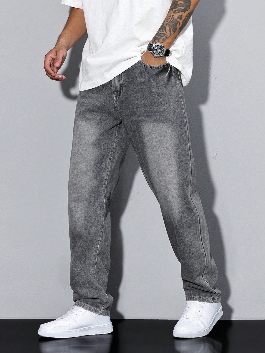 Baggy jeans heren met losse pasvorm, ruime spijkerbroek met praktische zakken in acht kleuren, maat S tot 2XL | Covesville