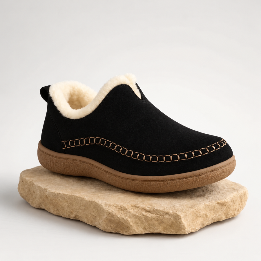 Warme winterschoenen met fleece voering, instapmodel met gevormd voetbed en antislipzool, voor koude dagen | Covesville