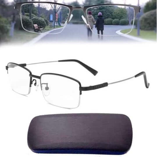 Progressieve leesbril met multifocale glazen, blauwlichtfilter en krasbestendige coating, voor lezen en computerwerk | Covesville