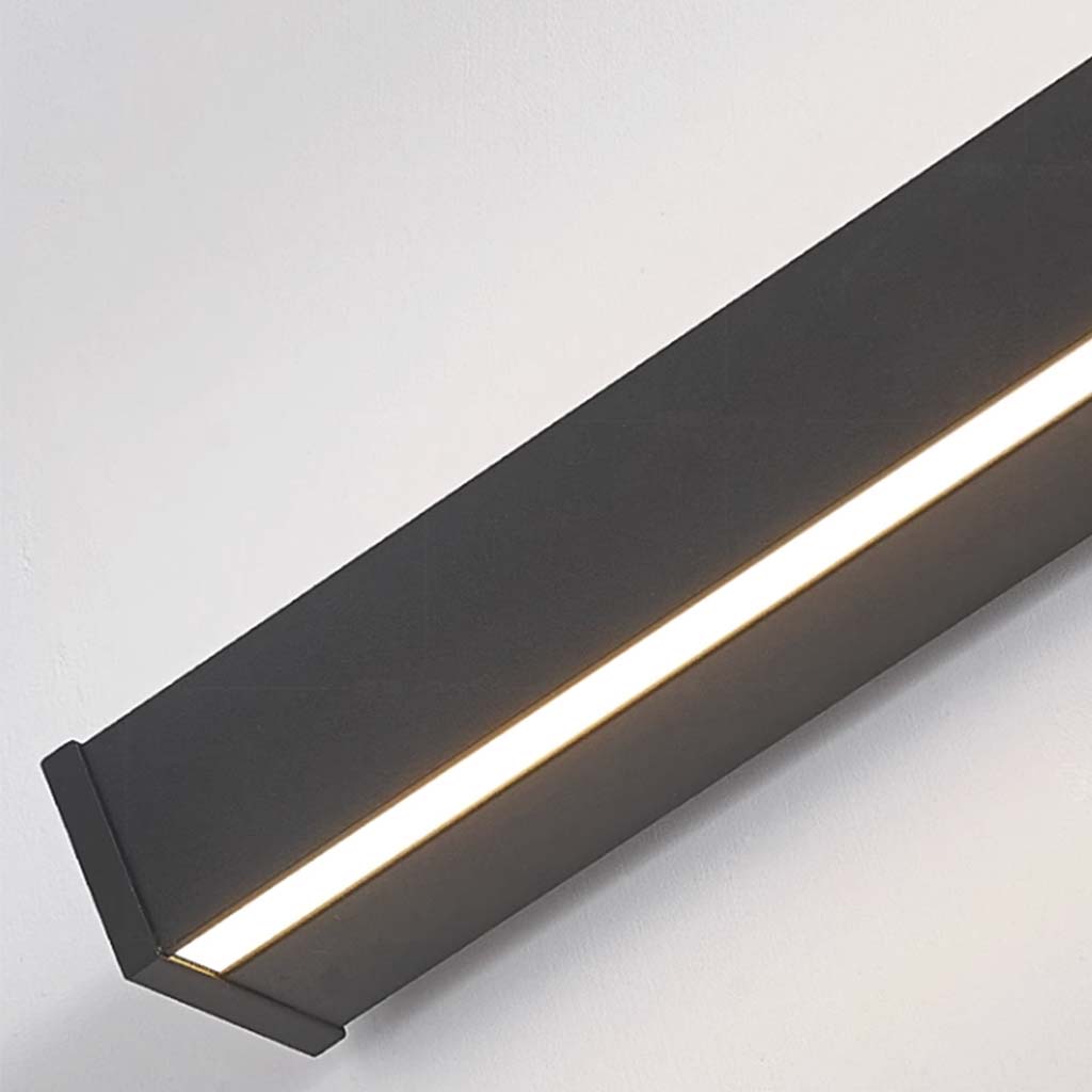 Lange wandlamp met LED lichtbalk, dimbare minimalistische wandlamp van aluminium in zwart of wit, van 60 tot 200 cm | Covesville