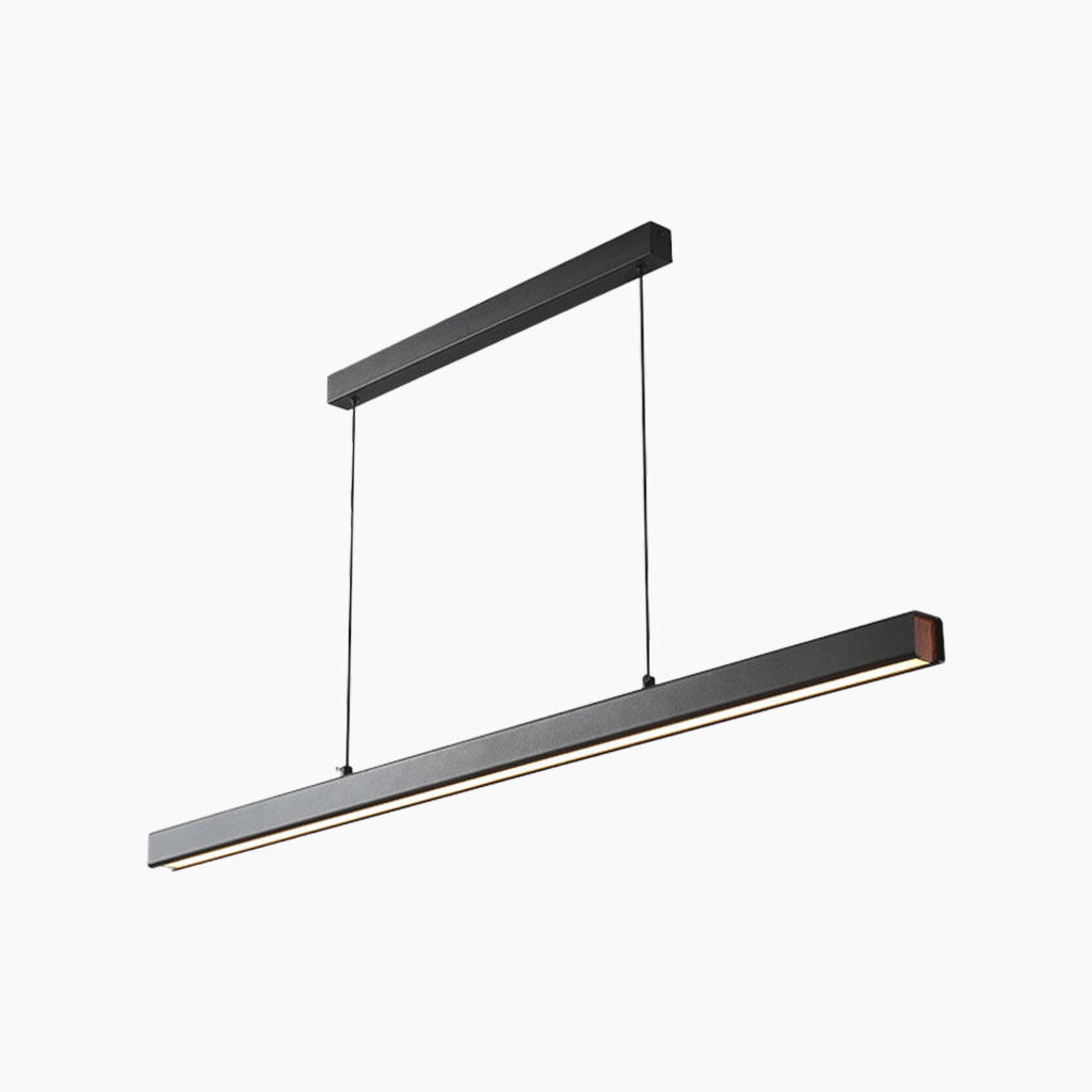 Lineaire hanglamp van aluminium, dimbare LED hanglamp voor boven de eettafel in zwart of wit, met afstandsbediening | Covesville