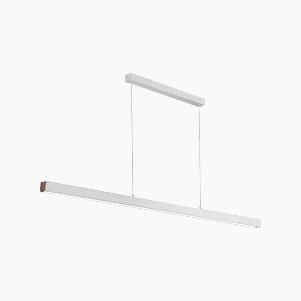 Lineaire hanglamp van aluminium, dimbare LED hanglamp voor boven de eettafel in zwart of wit, met afstandsbediening | Covesville