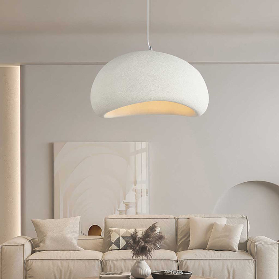 Wabi-sabi hanglamp in Japanse minimalistische stijl, wolkvormige kap in wit, grijs, oranje of blauw, 30 tot 80 cm | Covesville