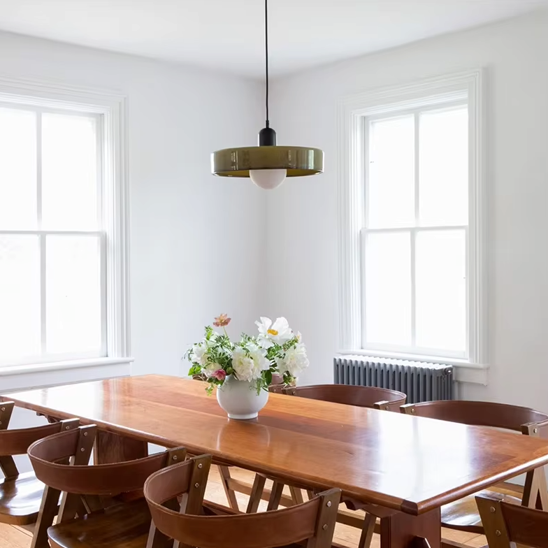 Retro hanglamp van glas met E27 fitting, Scandinavisch design met verstelbaar snoer in 15 kleurcombinaties | Covesville
