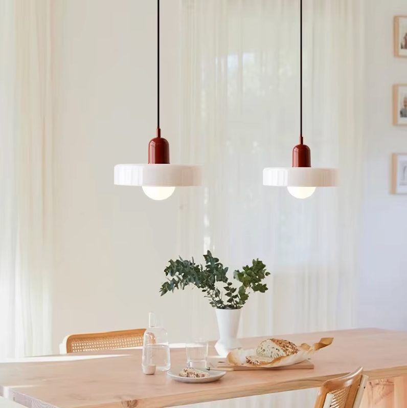 Retro hanglamp van glas met E27 fitting, Scandinavisch design met verstelbaar snoer in 15 kleurcombinaties | Covesville