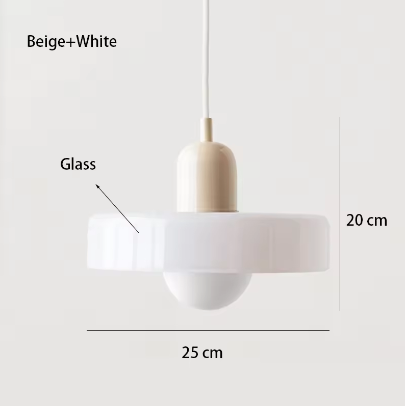 Retro hanglamp van glas met E27 fitting, Scandinavisch design met verstelbaar snoer in 15 kleurcombinaties | Covesville