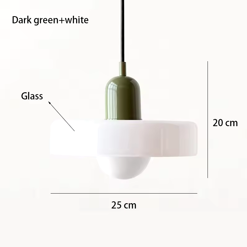 Retro hanglamp van glas met E27 fitting, Scandinavisch design met verstelbaar snoer in 15 kleurcombinaties | Covesville