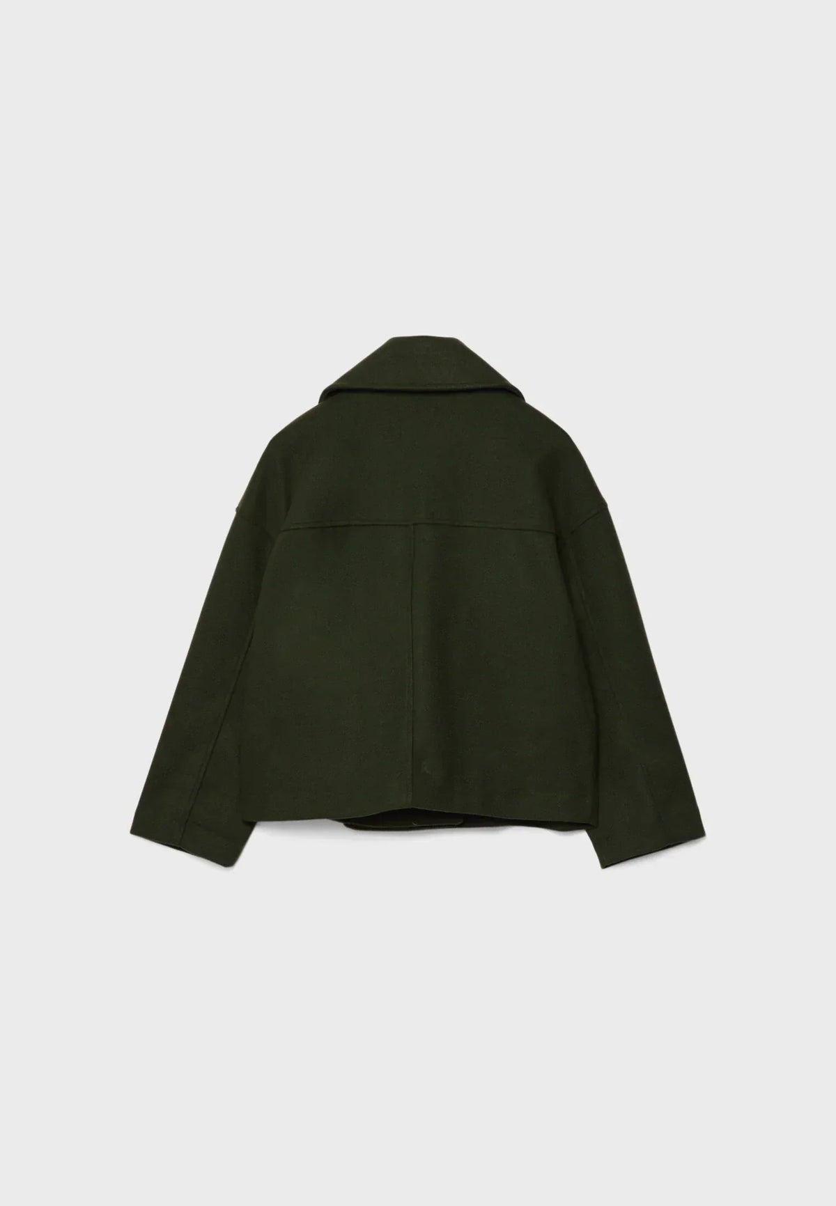 Korte jas dames met dubbele knopenrij en losse oversized pasvorm, licht rekbaar, in zes kleuren, maat XS tot L | Covesville