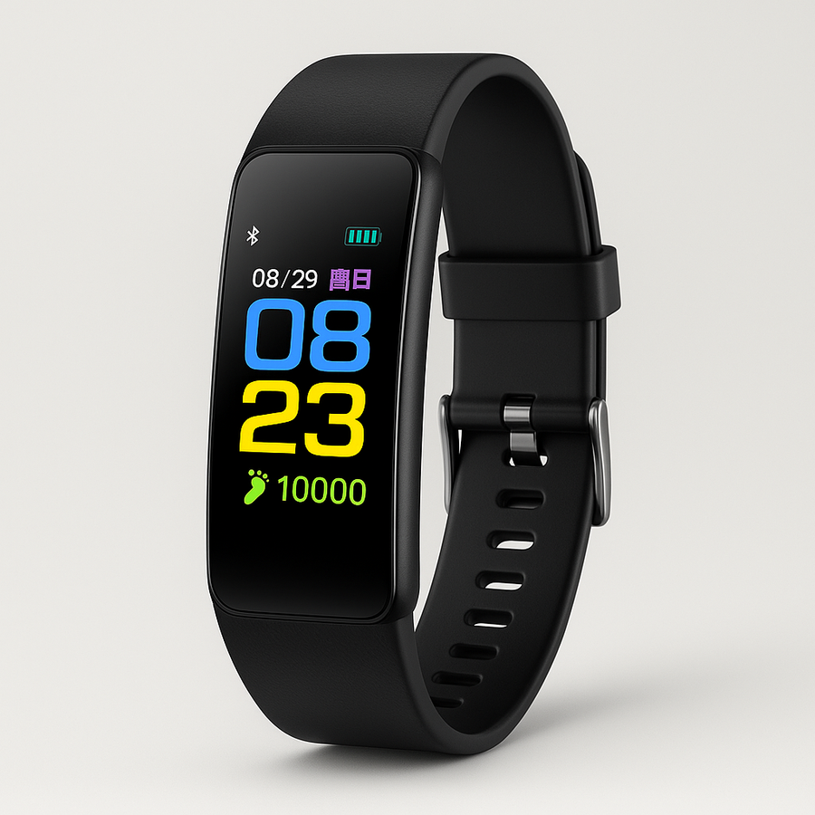 Fitness tracker met kleurenscherm, hartslag, stappenteller en slaapregistratie, met USB-stekker, in vijf kleuren | Covesville
