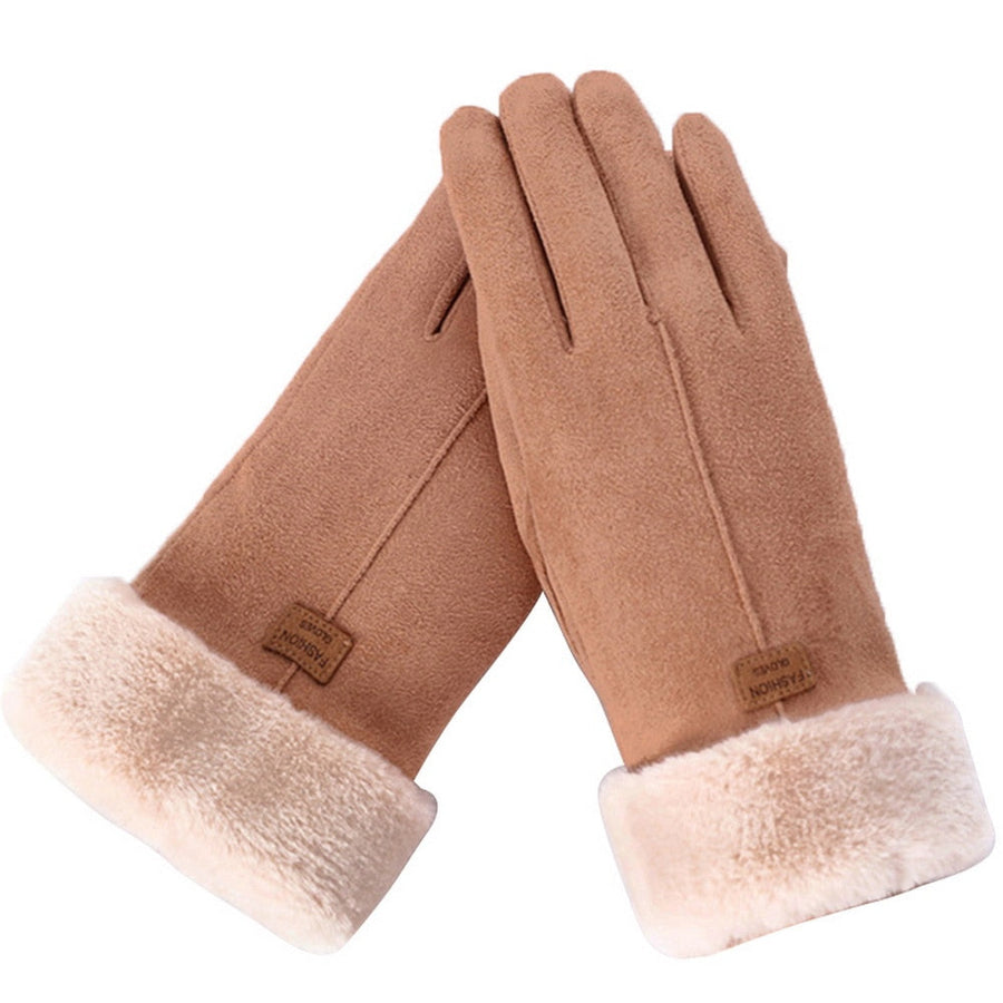 Winterhandschoenen dames met pluche manchet en zachte voering, suèdelook buitenkant in zes kleuren voor koude dagen | Covesville