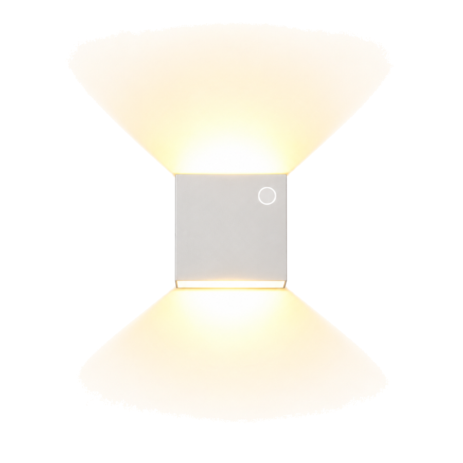 Buitenlamp met bewegingssensor, LED wandlamp van aluminium met 600 of 1200 lumen, zwart of wit, voor tuin en terras | Covesville