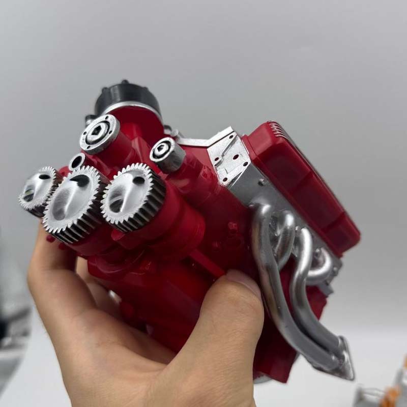 Modelbouwpakket V8 motor van metaal om zelf te monteren, met montagehandleiding, voor techniekliefhebbers en bouwers | Covesville