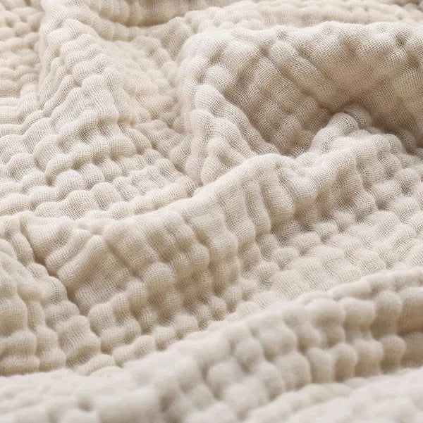 Mousseline plaid van zacht katoen, luchtig en ademend, voor bank en bed, in zes kleuren en drie formaten | Covesville